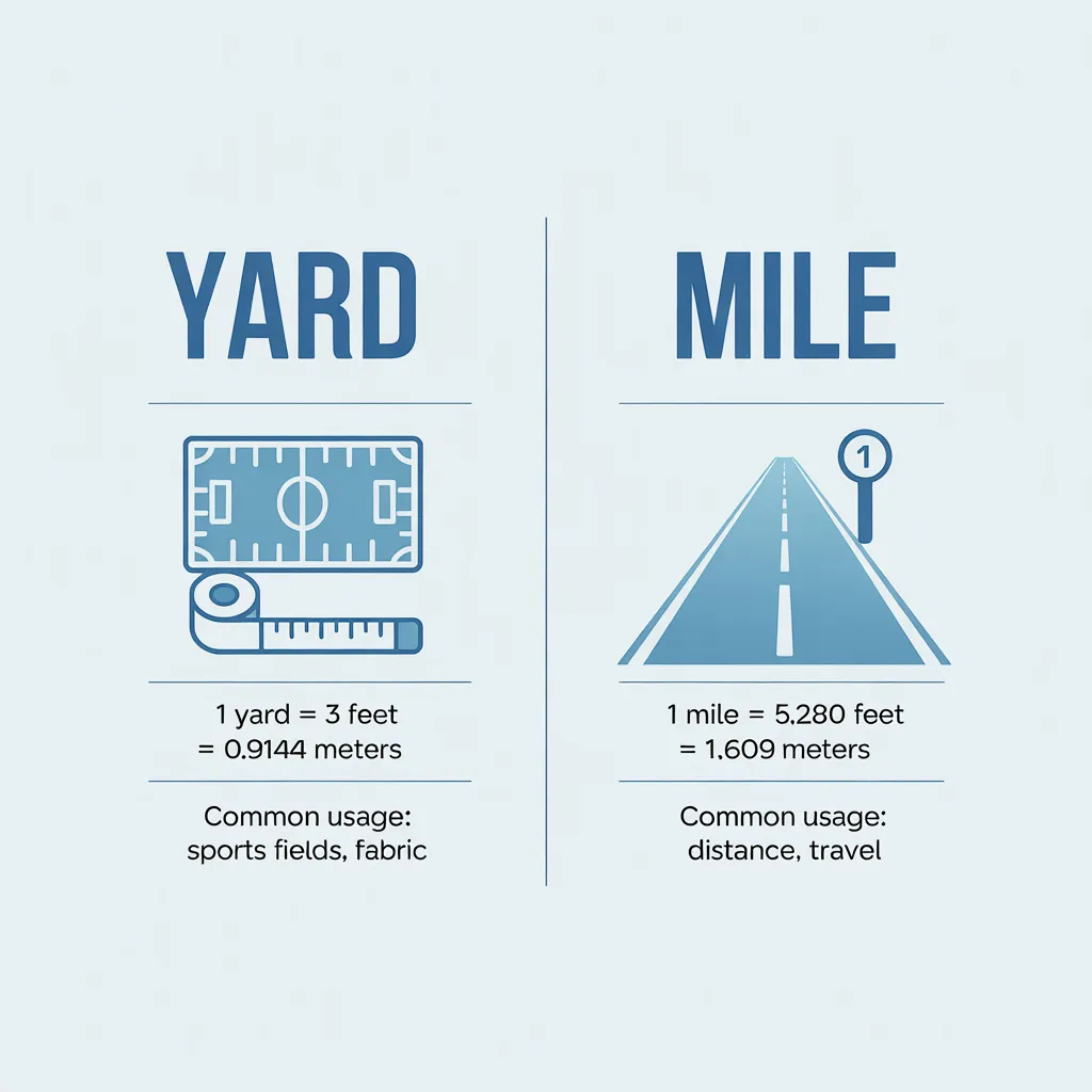 yard to miles conversion